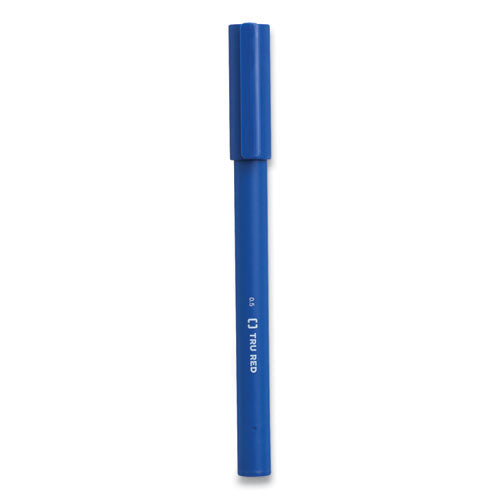 TRU RED™ Quick Dry Gel Pen, Stick, Fine 0.5 Mm, Blue Ink, Blue Barrel, 5-pack freeshipping - TVN Wholesale