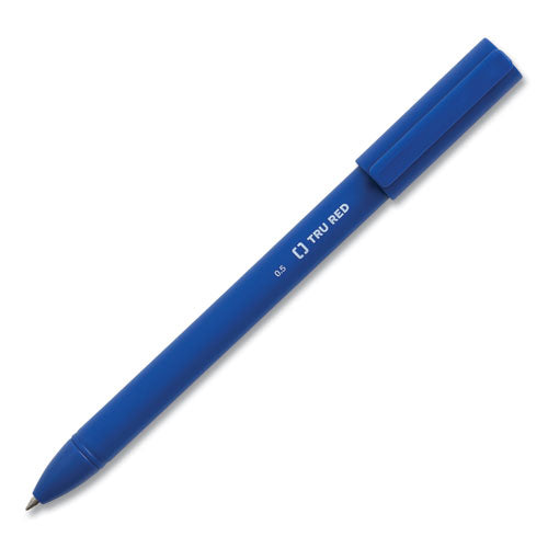 TRU RED™ Quick Dry Gel Pen, Stick, Fine 0.5 Mm, Blue Ink, Blue Barrel, 5-pack freeshipping - TVN Wholesale