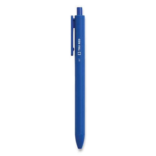 TRU RED™ Quick Dry Gel Pen, Retractable, Medium 0.7 Mm, Blue Ink, Blue Barrel, 5-pack freeshipping - TVN Wholesale