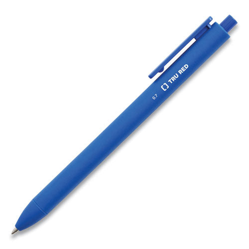 TRU RED™ Quick Dry Gel Pen, Retractable, Medium 0.7 Mm, Blue Ink, Blue Barrel, 5-pack freeshipping - TVN Wholesale