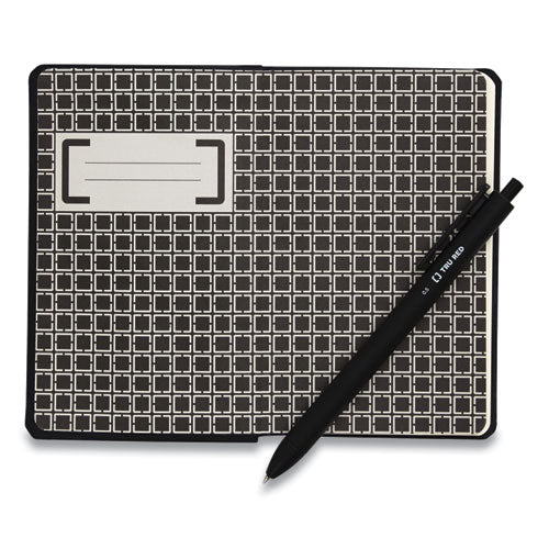 TRU RED™ Flexible-cover Business Journal, 1 Subject, Dotted Rule, Black Cover, 3.5 X 5.5, 128 Sheets freeshipping - TVN Wholesale