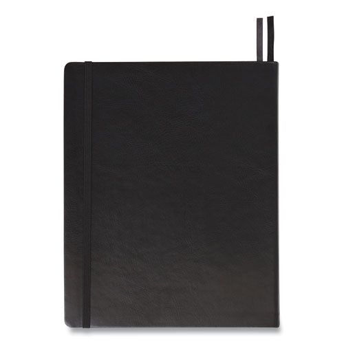 TRU RED™ Flexible-cover Business Journal, 1 Subject, Quadrille Rule, Black Cover, 10 X 8, 128 Sheets freeshipping - TVN Wholesale