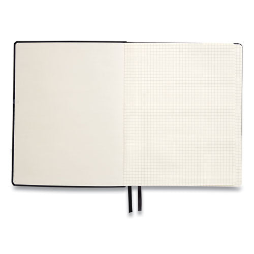 TRU RED™ Flexible-cover Business Journal, 1 Subject, Quadrille Rule, Black Cover, 10 X 8, 128 Sheets freeshipping - TVN Wholesale