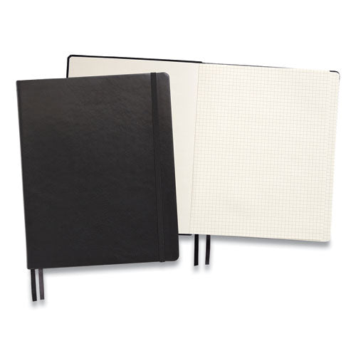 TRU RED™ Flexible-cover Business Journal, 1 Subject, Quadrille Rule, Black Cover, 10 X 8, 128 Sheets freeshipping - TVN Wholesale