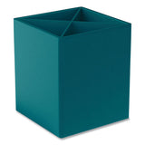 TRU RED™ Divided Plastic Pencil Cup, 3.31 X 3.31 X 3.87, Teal freeshipping - TVN Wholesale