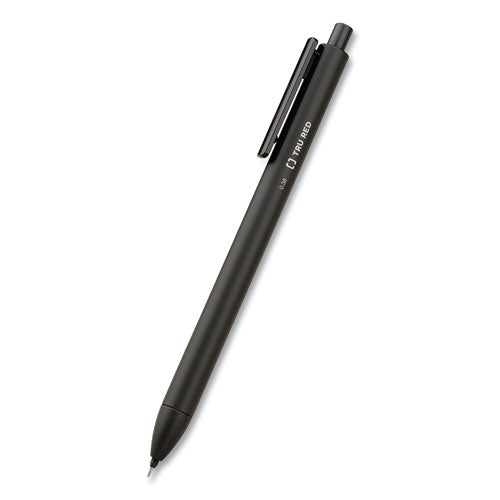 TRU RED™ Quick Dry Gel Pen, Retractable, Extra-fine 0.38 Mm, Black Ink, Black Barrel, 5-pack freeshipping - TVN Wholesale