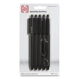 TRU RED™ Quick Dry Gel Pen, Retractable, Extra-fine 0.38 Mm, Black Ink, Black Barrel, 5-pack freeshipping - TVN Wholesale