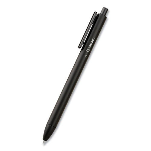 TRU RED™ Quick Dry Gel Pen, Retractable, Bold 1 Mm, Black Ink, Black Barrel, 5-pack freeshipping - TVN Wholesale