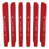 TRU RED™ Permanent Marker, Pen-style Twin-tip, Extra-fine-fine Bullet-needle Tips, Red, Dozen freeshipping - TVN Wholesale