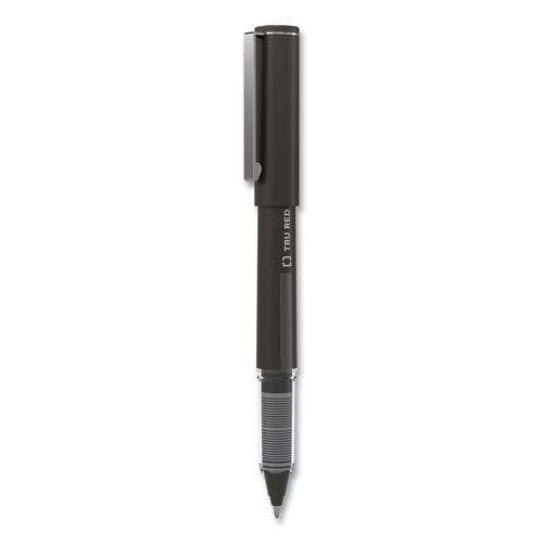 TRU RED™ Roller Ball Pen, Stick, Fine 0.5 Mm, Black Ink, Black Barrel, 3-pack freeshipping - TVN Wholesale