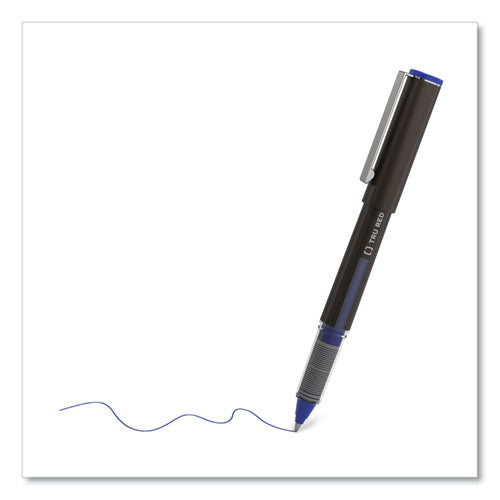 TRU RED™ Roller Ball Pen, Stick, Fine 0.5 Mm, Blue Ink, Black Barrel, 3-pack freeshipping - TVN Wholesale