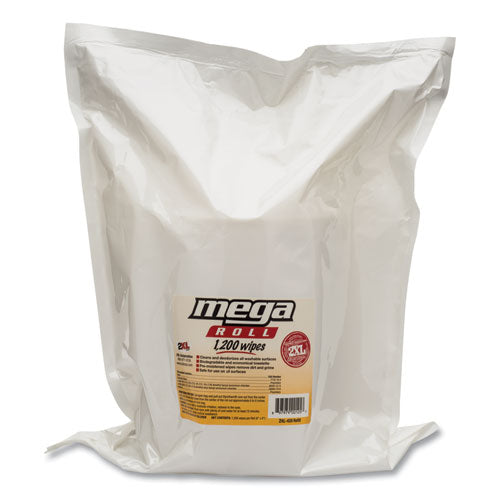 2XL Gym Wipes Mega Roll Refill, 8 X 8, White, 1200-roll, 2 Rolls-carton freeshipping - TVN Wholesale