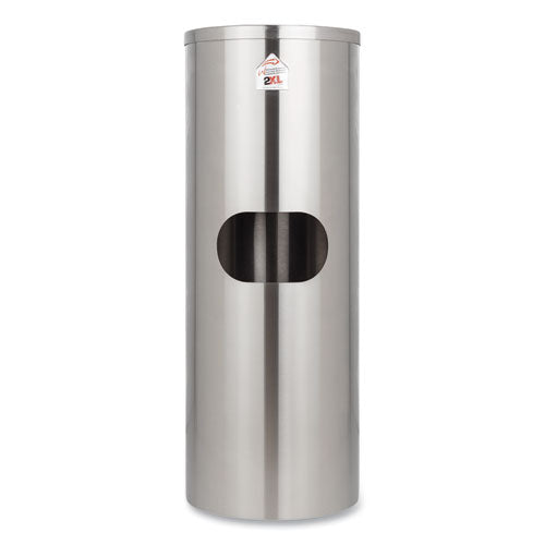 2XL Standing Stainless Wipes Dispener, 12 X 12 X 36, Cylindrical, 5 Gal, Stainless Steel freeshipping - TVN Wholesale