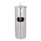 2XL Standing Stainless Wipes Dispener, 12 X 12 X 36, Cylindrical, 5 Gal, Stainless Steel freeshipping - TVN Wholesale