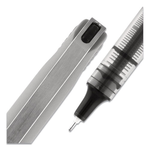 uni-ball® Vision Needle Roller Ball Pen, Stick, Fine 0.7 Mm, Black Ink, Silver Barrel, Dozen freeshipping - TVN Wholesale