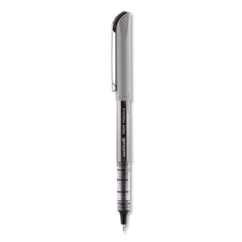 uni-ball® Vision Needle Roller Ball Pen, Stick, Fine 0.7 Mm, Black Ink, Silver Barrel, Dozen freeshipping - TVN Wholesale