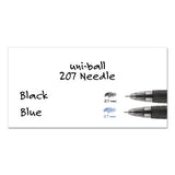 uni-ball® Signo 207 Needle Point Gel Pen, Retractable, Medium 0.7 Mm, Blue Ink, Black Barrel, Dozen freeshipping - TVN Wholesale