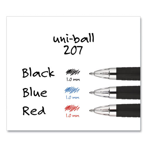 uni-ball® Signo 207 Gel Pen, Retractable, Bold 1 Mm, Black Ink, Translucent Black Barrel, Dozen freeshipping - TVN Wholesale