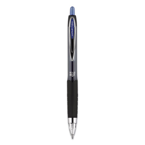 uni-ball® Signo 207 Gel Pen, Retractable, Bold 1 Mm, Blue Ink, Black-blue Barrel, Dozen freeshipping - TVN Wholesale