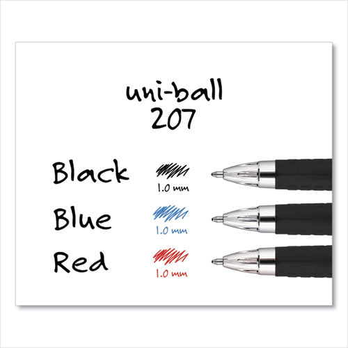 uni-ball® Signo 207 Gel Pen, Retractable, Bold 1 Mm, Blue Ink, Black-blue Barrel, Dozen freeshipping - TVN Wholesale