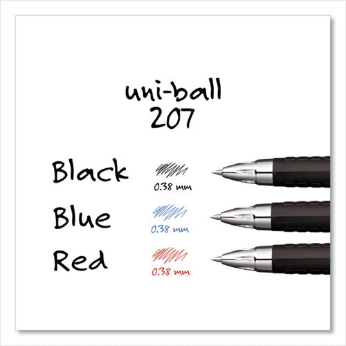 uni-ball® 207 Signo Gel Ultra Micro Gel Pen, Retractable, Extra-fine 0.38 Mm, Blue Ink, Smoke Barrel freeshipping - TVN Wholesale