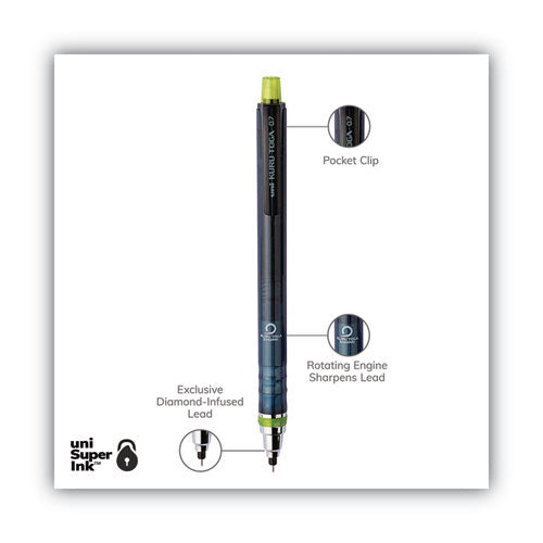 uni-ball® Kurutoga Mechanical Pencil, 0.7 Mm, Hb (#2), Black Lead, Black-green Barrel freeshipping - TVN Wholesale