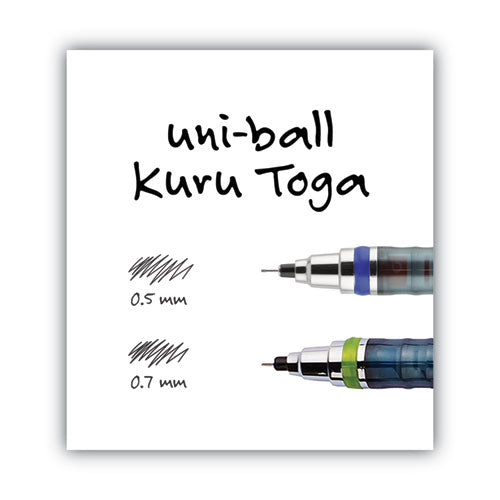 uni-ball® Kurutoga Mechanical Pencil, 0.7 Mm, Hb (#2), Black Lead, Black-green Barrel freeshipping - TVN Wholesale