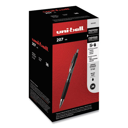 uni-ball® Signo 207 Gel Pen Value Pack, Retractable, Medium 0.7 Mm, Black Ink, Translucent Black Barrel, 36-box freeshipping - TVN Wholesale