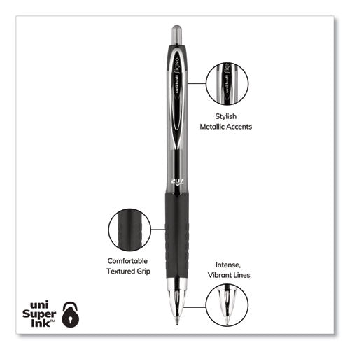 uni-ball® Signo 207 Gel Pen Value Pack, Retractable, Medium 0.7 Mm, Black Ink, Translucent Black Barrel, 36-box freeshipping - TVN Wholesale