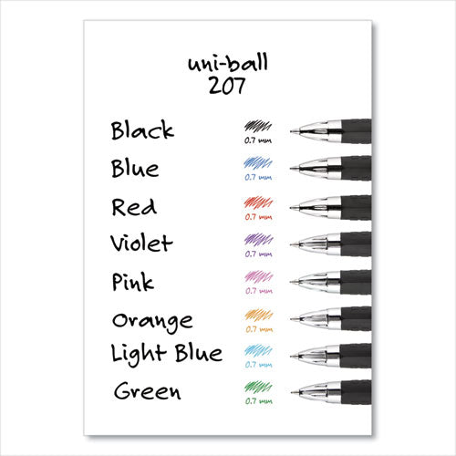 uni-ball® Signo 207 Gel Pen, Retractable, Medium 0.7 Mm, Blue Ink, Black Barrel, 36-box freeshipping - TVN Wholesale