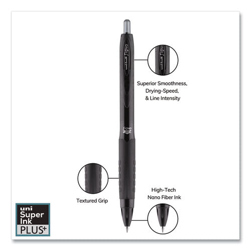 uni-ball® 307 Gel Pen, Retractable, Medium 0.7 Mm, Black Ink, Black Barrel, Dozen freeshipping - TVN Wholesale