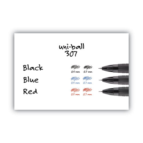 uni-ball® 307 Gel Pen, Retractable, Micro 0.5 Mm, Blue Ink, Black Barrel, Dozen freeshipping - TVN Wholesale