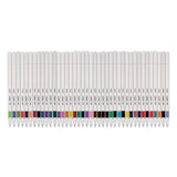 Emott Ever Fine Porous Point Pen, Stick, Fine 0.4 Mm, Assorted Ink Colors, White Barrel, 40-pack