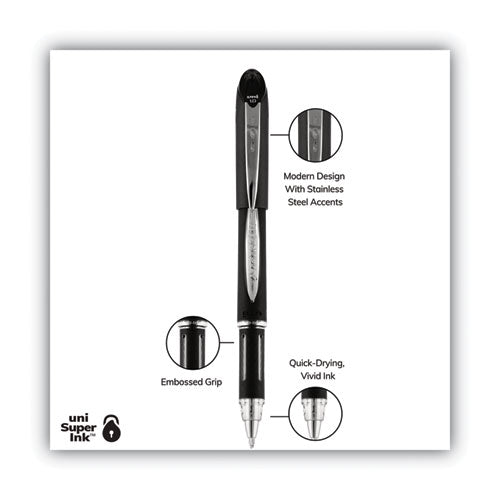 uni-ball® Jetstream Stick Ballpoint Pen, Bold 1 Mm, Black Ink, Black Barrel freeshipping - TVN Wholesale