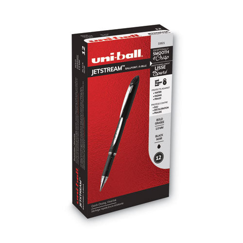 uni-ball® Jetstream Stick Ballpoint Pen, Bold 1 Mm, Black Ink, Black Barrel freeshipping - TVN Wholesale