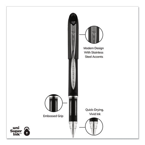 uni-ball® Jetstream Stick Ballpoint Pen, Bold 1 Mm, Blue Ink, Black Barrel freeshipping - TVN Wholesale