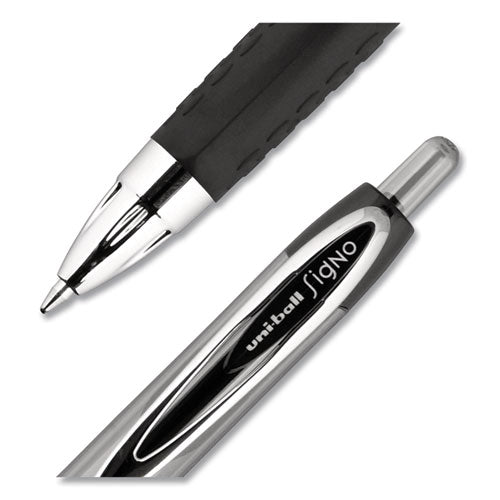 uni-ball® Signo 207 Gel Pen, Retractable, Medium 0.7 Mm, Black Ink, Smoke-black Barrel, Dozen freeshipping - TVN Wholesale