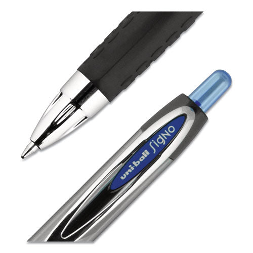 uni-ball® Signo 207 Gel Pen, Retractable, Medium 0.7 Mm, Blue Ink, Smoke-black-blue Barrel, Dozen freeshipping - TVN Wholesale