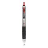 Signo 207 Gel Pen, Retractable, Medium 0.7 Mm, Red Ink, Smoke-black-red Barrel, Dozen
