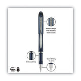 uni-ball® Jetstream Ballpoint Pen, Stick, Fine 0.7 Mm, Black Ink, Black Barrel freeshipping - TVN Wholesale