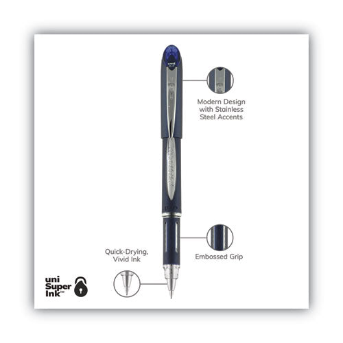 uni-ball® Jetstream Ballpoint Pen, Stick, Fine 0.7 Mm, Blue Ink, Blue Barrel freeshipping - TVN Wholesale