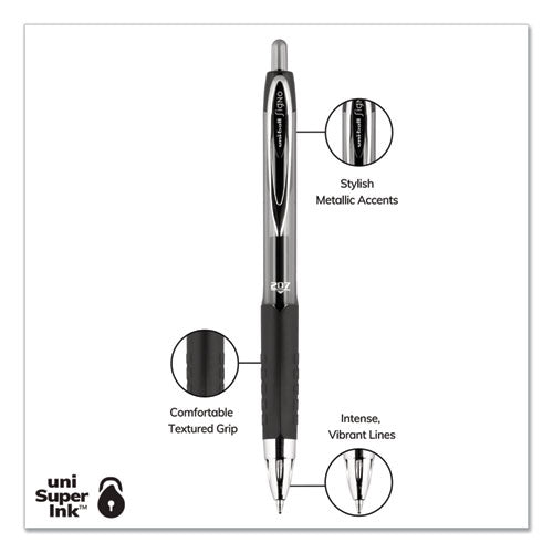 uni-ball® Signo 207 Gel Pen, Retractable, Medium 0.7 Mm, Blue Ink, Translucent Blue Barrel, 4-pack freeshipping - TVN Wholesale