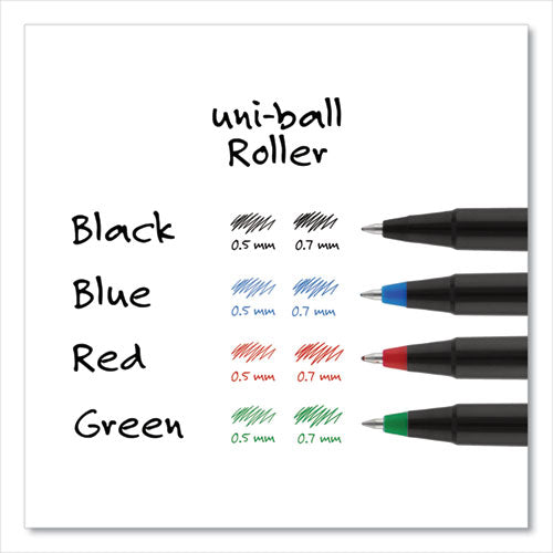 uni-ball® Roller Ball Pen, Stick, Micro 0.5 Mm, Green Ink, Black Matte Barrel, Dozen freeshipping - TVN Wholesale