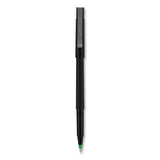 uni-ball® Roller Ball Pen, Stick, Micro 0.5 Mm, Green Ink, Black Matte Barrel, Dozen freeshipping - TVN Wholesale