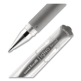 uni-ball® Impact Gel Pen, Stick, Medium 1 Mm, Silver Metallic Ink, Silver Barrel freeshipping - TVN Wholesale