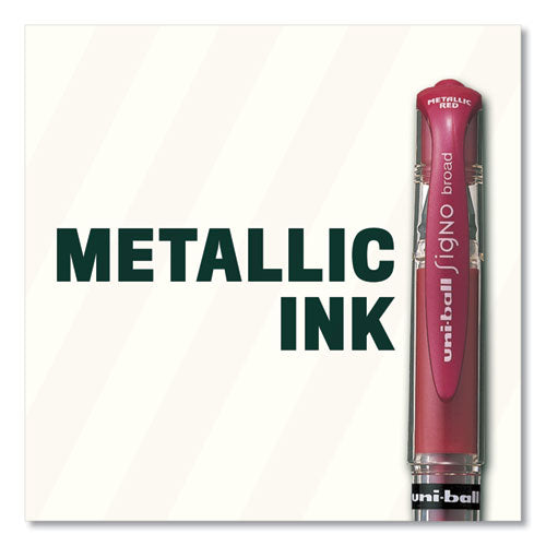 uni-ball® Impact Gel Pen, Stick, Medium 1 Mm, Silver Metallic Ink, Silver Barrel freeshipping - TVN Wholesale