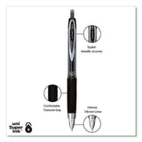 uni-ball® Signo 207 Gel Pen, Retractable, Micro 0.5 Mm, Black Ink, Smoke-black Barrel, Dozen freeshipping - TVN Wholesale