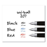 uni-ball® Signo 207 Gel Pen, Retractable, Micro 0.5 Mm, Black Ink, Smoke-black Barrel, Dozen freeshipping - TVN Wholesale