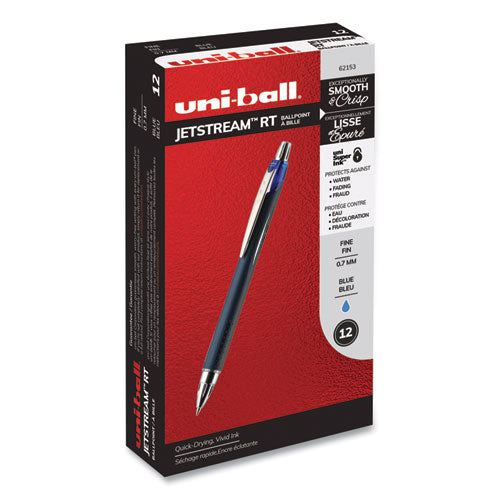 uni-ball® Jetstream Retractable Ballpoint Pen, Fine 0.7 Mm, Blue Ink, Blue Barrel freeshipping - TVN Wholesale