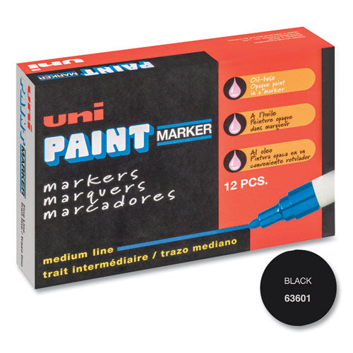 uni®-Paint Permanent Marker, Medium Bullet Tip, Black freeshipping - TVN Wholesale